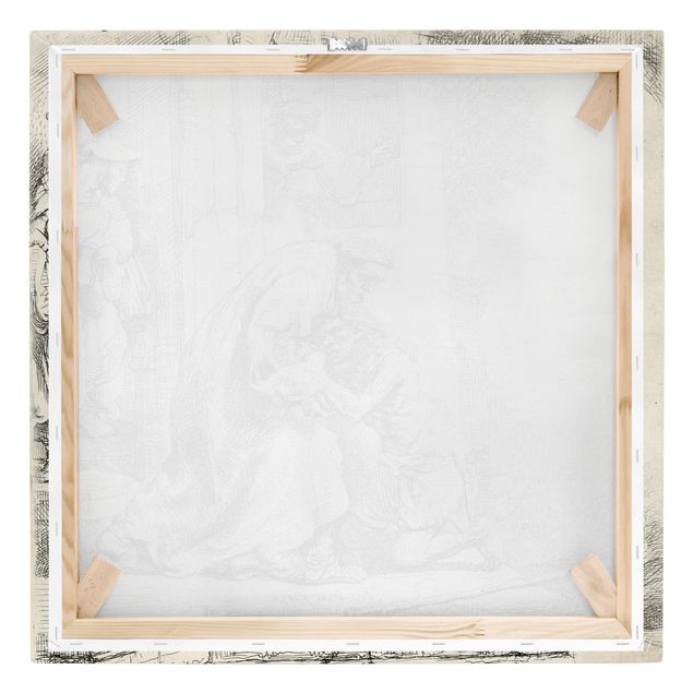 Stampa su tela - Rembrandt van Rijn - The Return of the prodigal Son - Quadrato 1:1