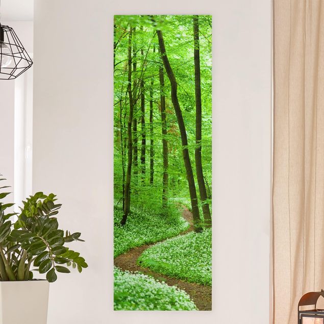 Quadri moderni per soggiorno Percorso romantico nella foresta