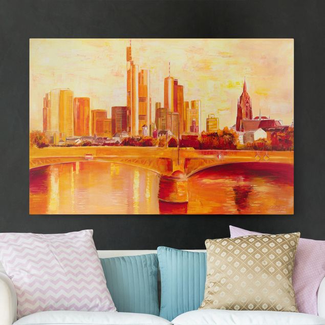Riproduzioni su tela quadri famosi Petra Schüßler - Skyline di Francoforte
