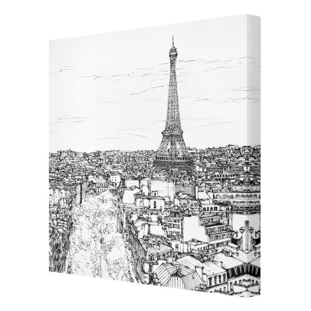 Stampa su tela - Città Studi - Parigi - Quadrato 1:1