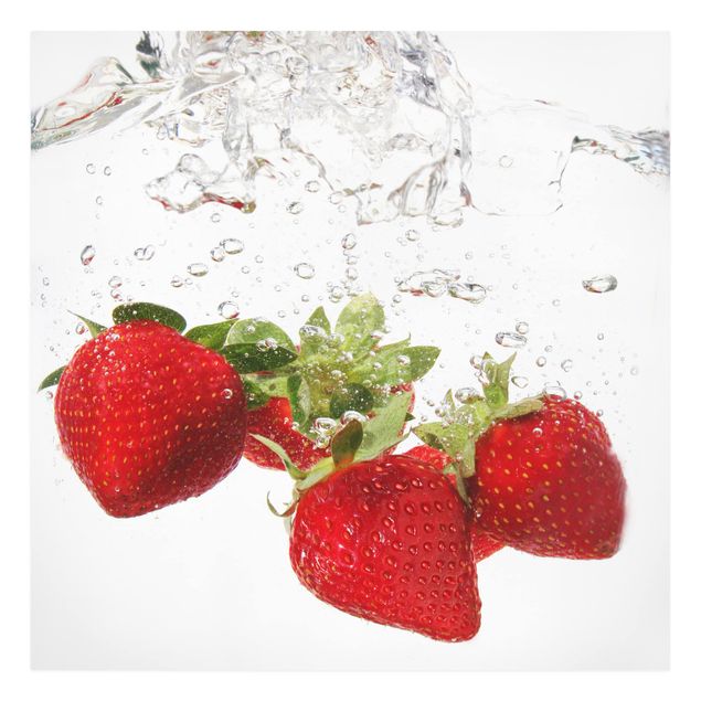 Stampa su tela - Strawberry Water - Quadrato 1:1