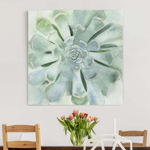 Riproduzioni su tela quadri famosi Pianta succulenta acquerello chiaro