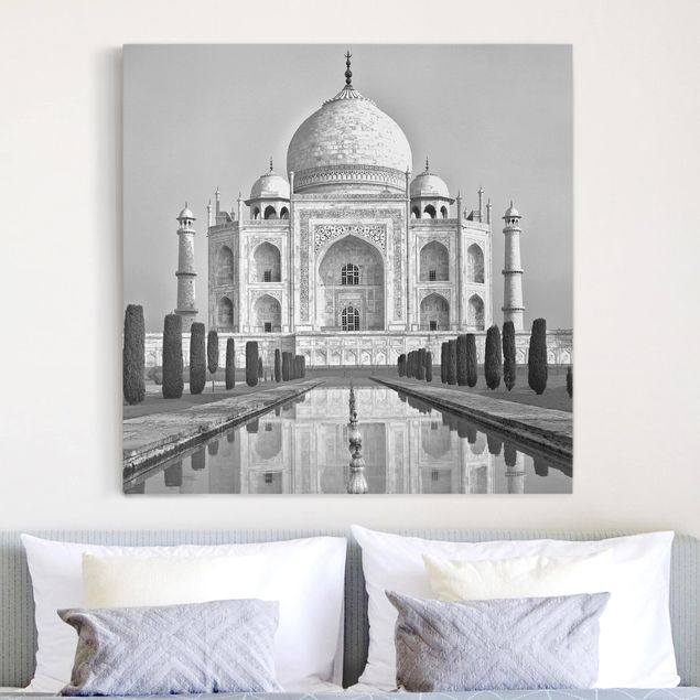 Stampa su tela città Taj Mahal con giardino