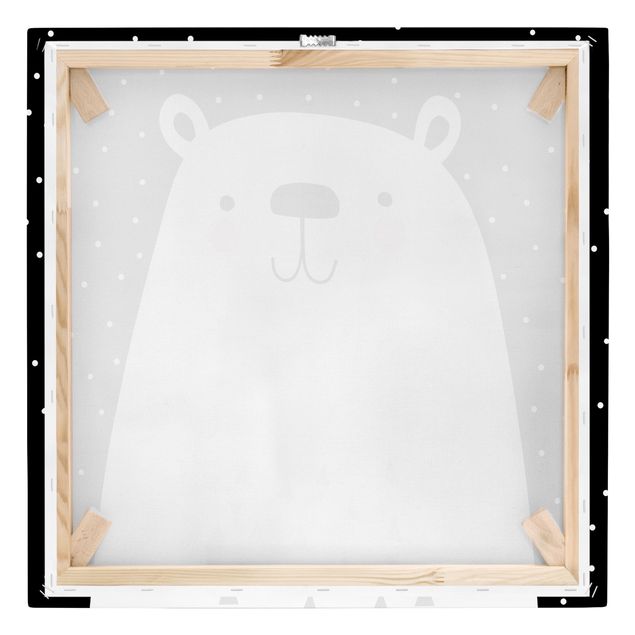 Stampa su tela - Zoo con i modelli - Polar Bear - Quadrato 1:1