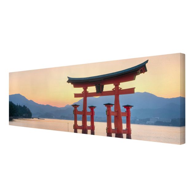 Stampa su tela - Torii At Itsukushima - Panoramico