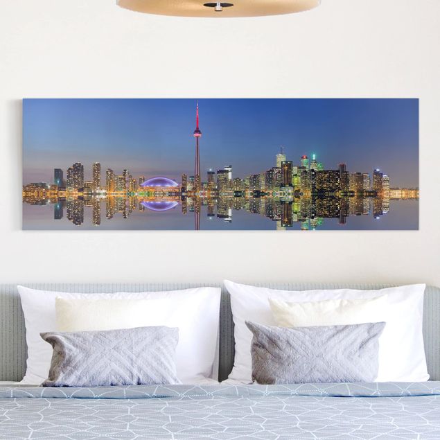 Stampe su tela città Toronto City Skyline di prima del lago Ontario