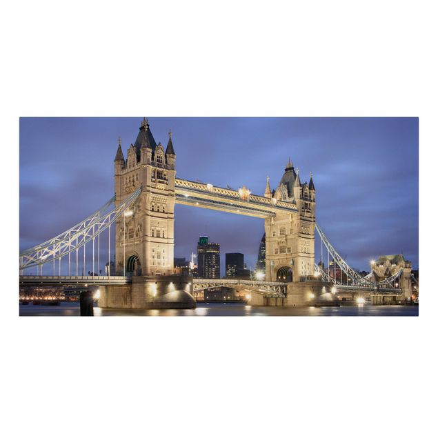 Stampa su tela - Tower Bridge At Night - Orizzontale 2:1