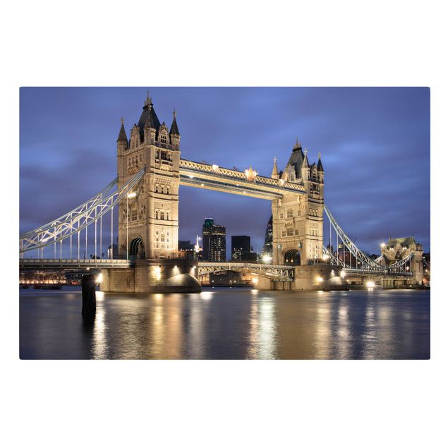 Stampa su tela - Tower Bridge at night - Orizzontale 3:2