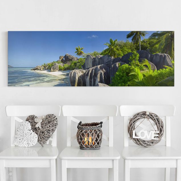 Quadri con pietre Spiaggia da sogno Seychelles