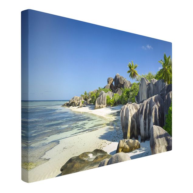 Stampe su tela paesaggio Spiaggia da sogno Seychelles