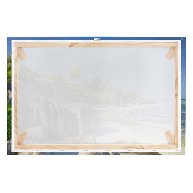 Stampa su tela Spiaggia da sogno Seychelles