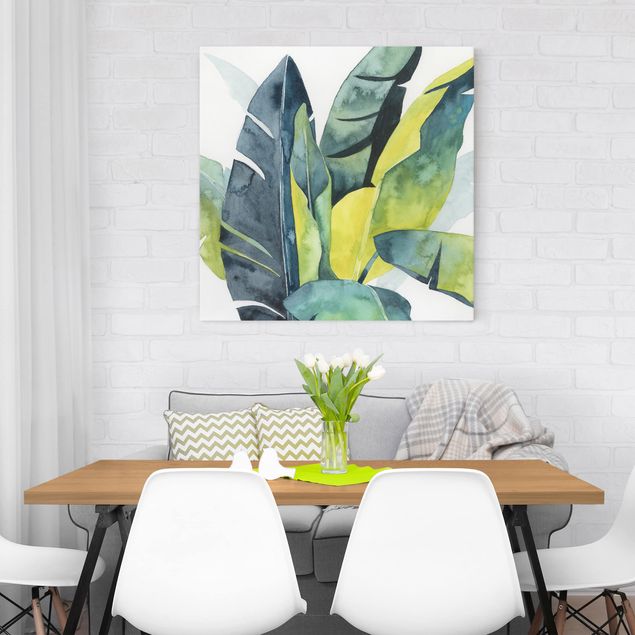 Quadri moderni per soggiorno Fogliame tropicale - Banana