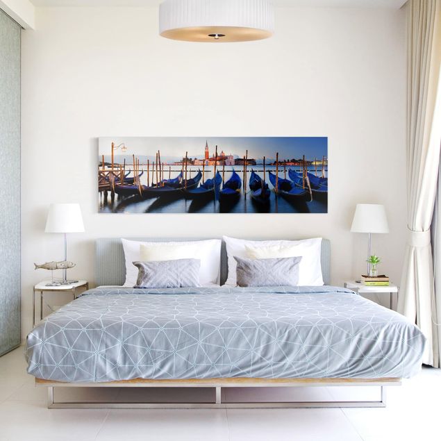 Quadri moderni per soggiorno Gondole di Venezia