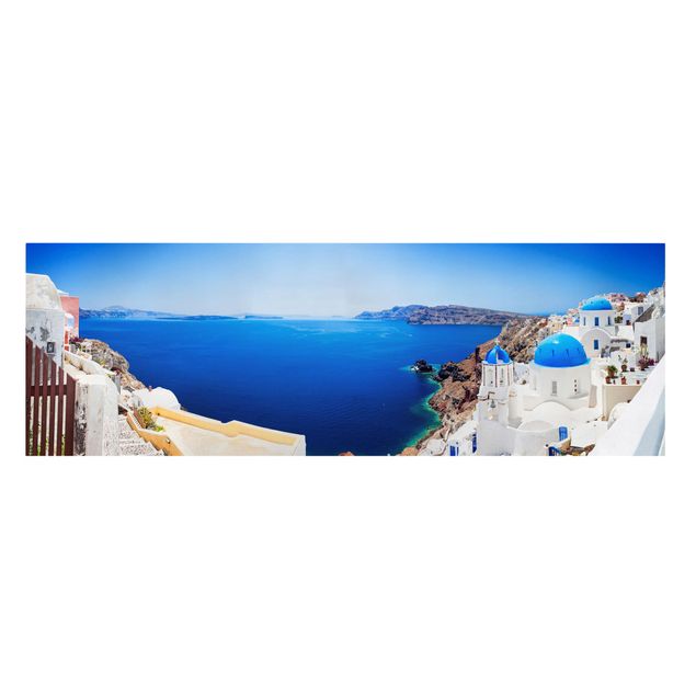 Stampa su tela - View Over Santorini - Panoramico