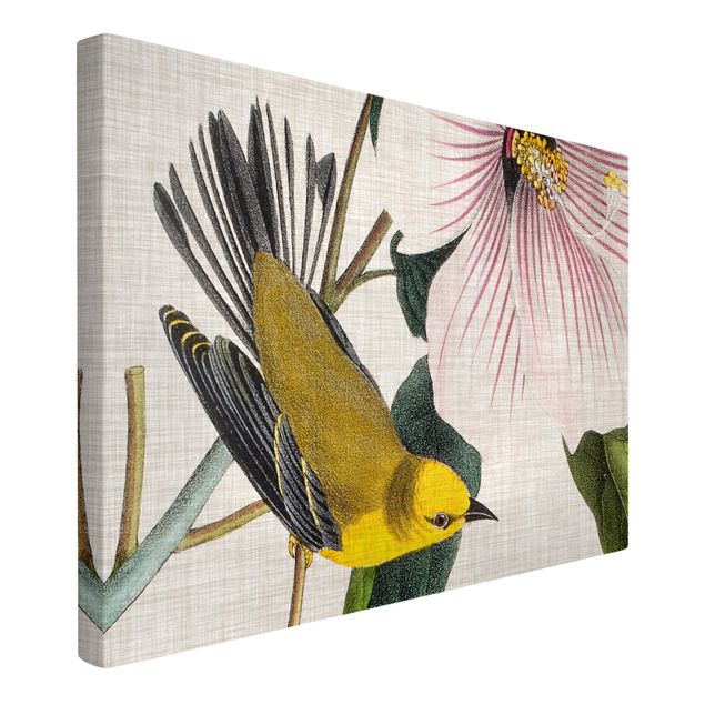 Riproduzioni su tela quadri famosi Uccello su lino giallo I
