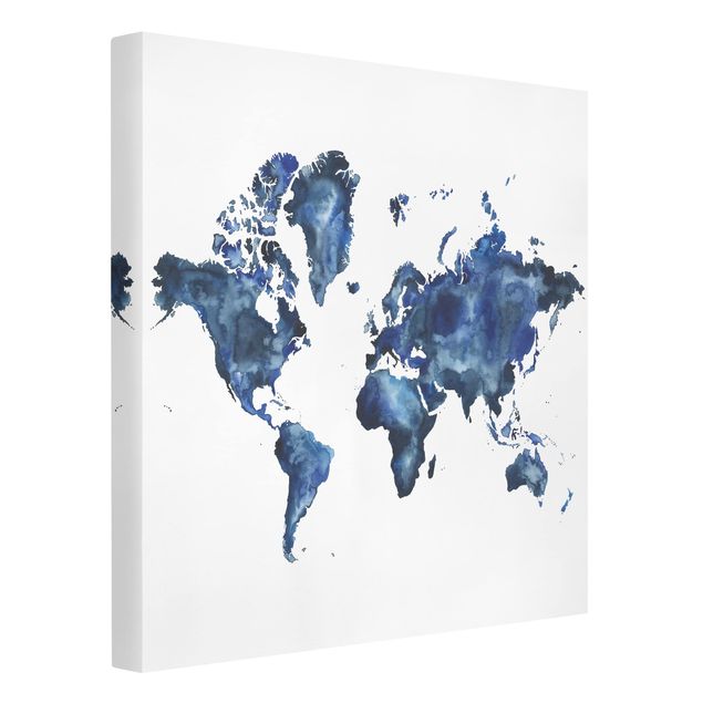 Stampe su tela Mappa del mondo dell'acqua chiara