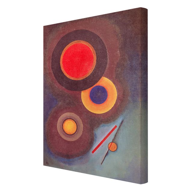 Stampe su tela Wassily Kandinsky - Cerchi e linee