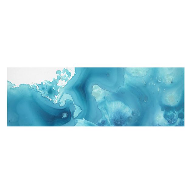 Stampa su tela - Saluto Acquerello Turquoise II - Panoramico