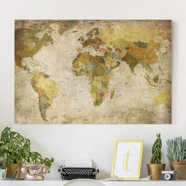 Tele mappamondo Map of the world
