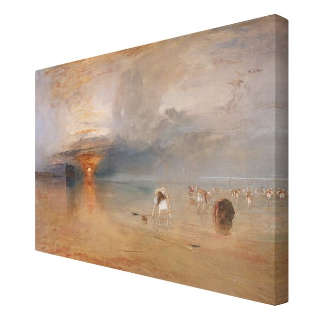 Stampa su tela - William Turner - Calais Sands at Low Water, Poissards Gathering Bait - Orizzontale 3:2