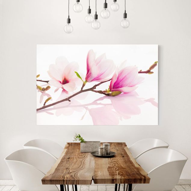 Quadri moderni per soggiorno Delicato ramo di magnolia