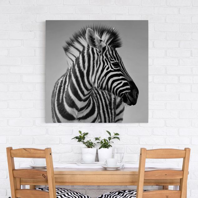 Tela zebra Ritratto di piccola zebra II