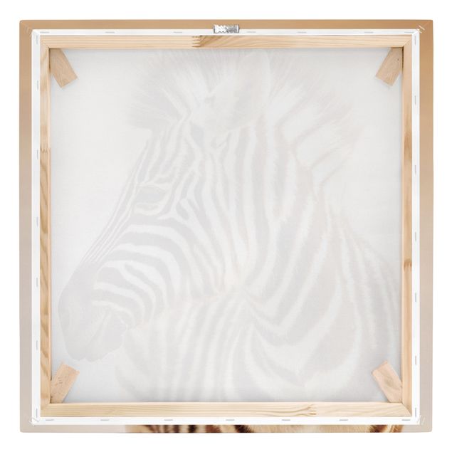 Stampa su tela - Zebra Baby Portrait - Quadrato 1:1