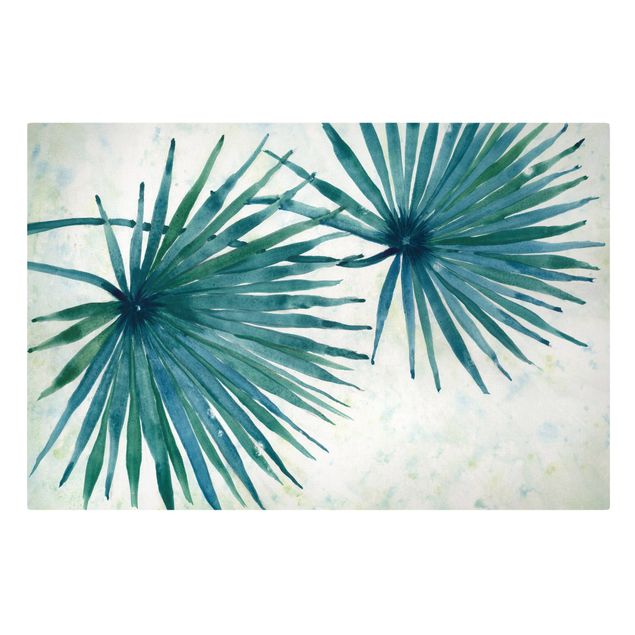 Quadro su tela - Foglie di palma tropicali Close-Up