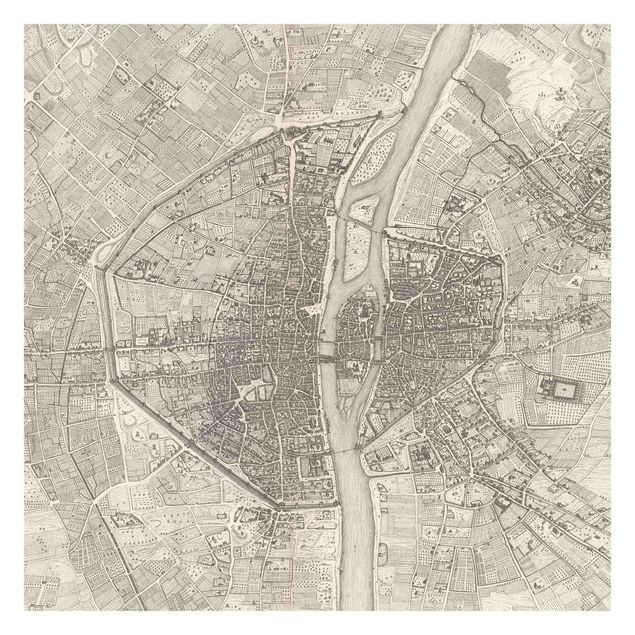 Carta da parati - Mappa vintage Paris