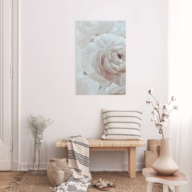 Riproduzione quadri su tela Fiore bianco in un oceano di fiori