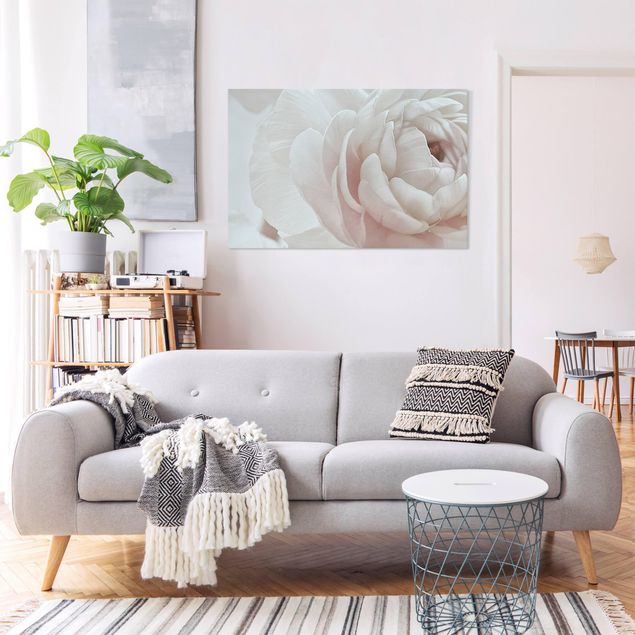 Quadri moderni per soggiorno Fiore bianco in un oceano di fiori