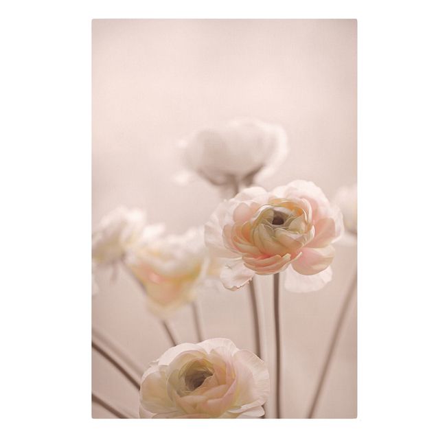 Quadro su tela - Cespuglio delicato di fiori rosa