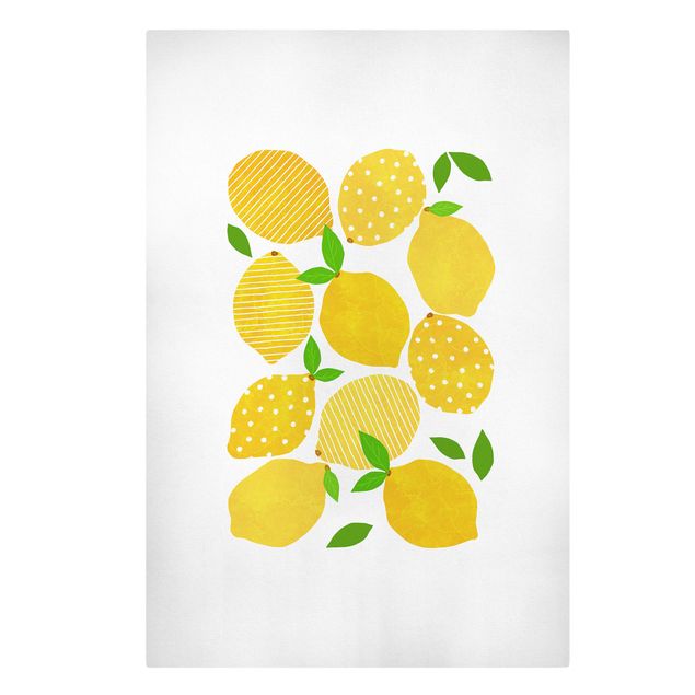 Quadro su tela - Limoni con punti