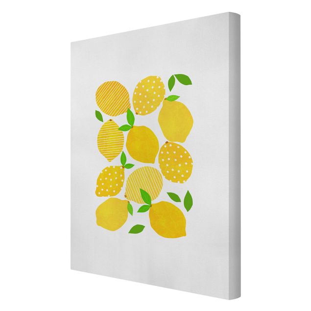 Quadro su tela - Limoni con punti