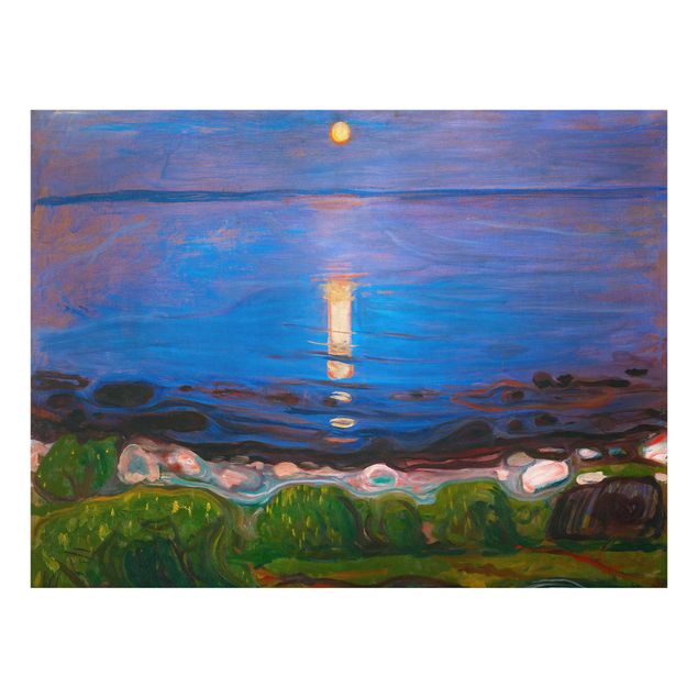 Quadro in vetro - Edvard Munch - Summer Night On The Sea Beach - Orizzontale 3:4