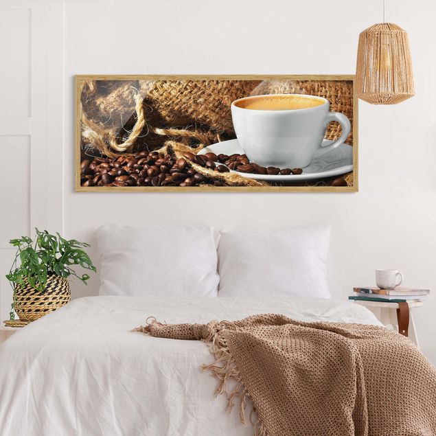 Poster con cornice - Il Caffè Del Mattino - Panorama formato orizzontale