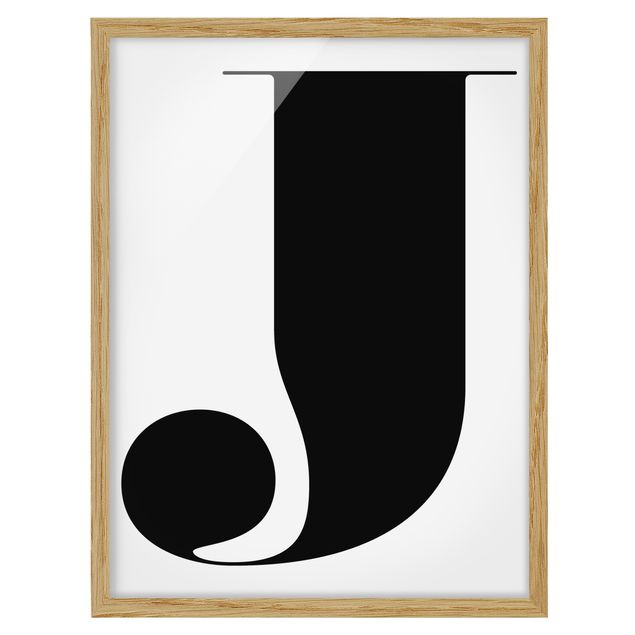 Poster con cornice - Antiqua Letter J - Verticale 4:3