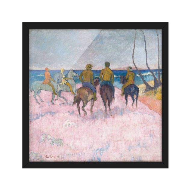Poster con cornice - Paul Gauguin - Rider At The Beach - Quadrato 1:1