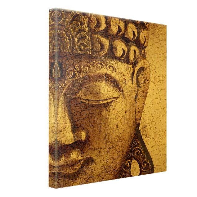 Quadro su tela oro - Vintage Buddha