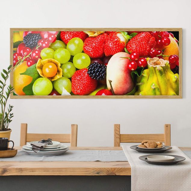 Poster con cornice - Fruit Basket - Panorama formato orizzontale