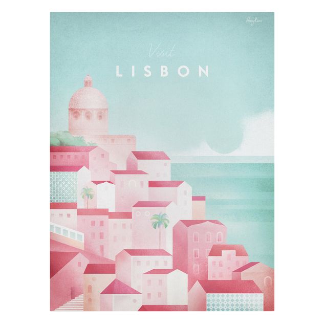 Stampa su tela Poster di viaggio - Lisbona