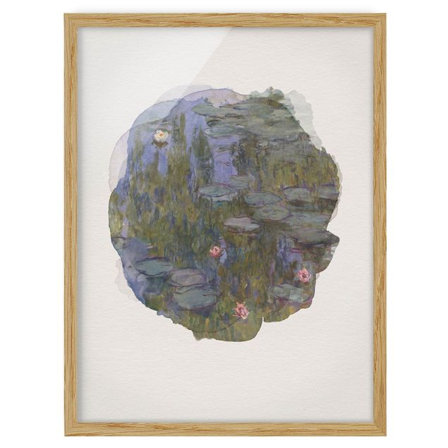 Poster con cornice - Acquerelli - Claude Monet - Ninfee (Nympheas)