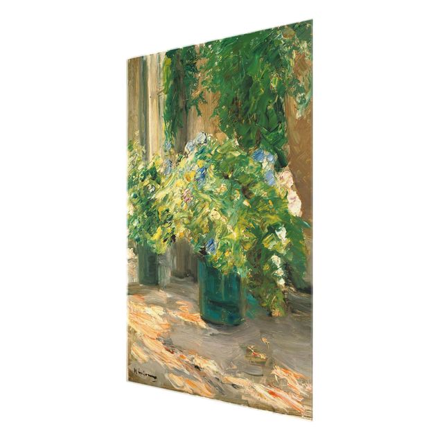 Quadro in vetro - Max Liebermann - Vaso da fiori in davanti alla casa - Verticale 4:3
