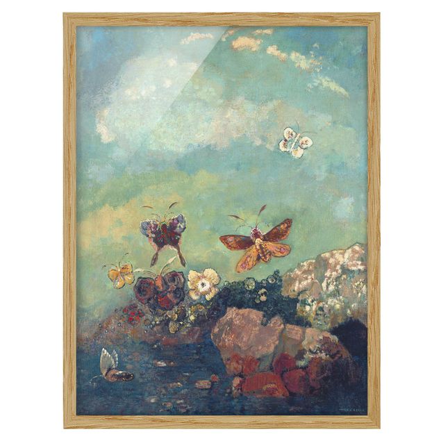 Poster con cornice - Odilon Redon - Butterflies - Verticale 4:3