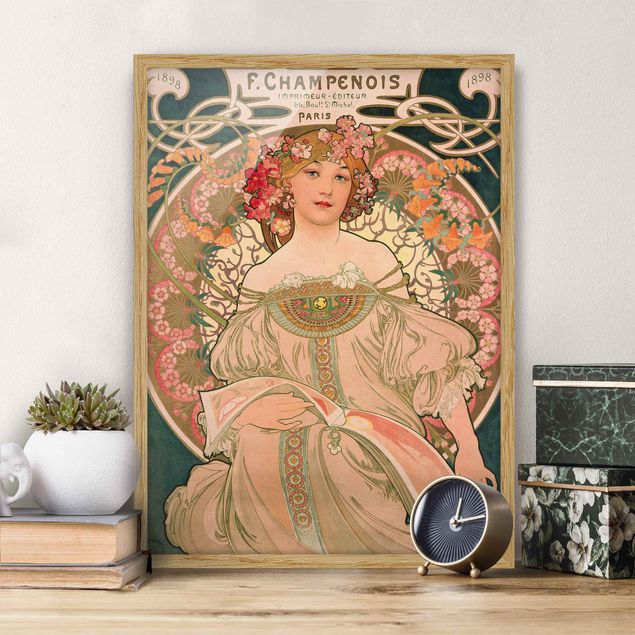 Poster con cornice - Alfons Mucha - Poster For F. Champenois - Verticale 4:3