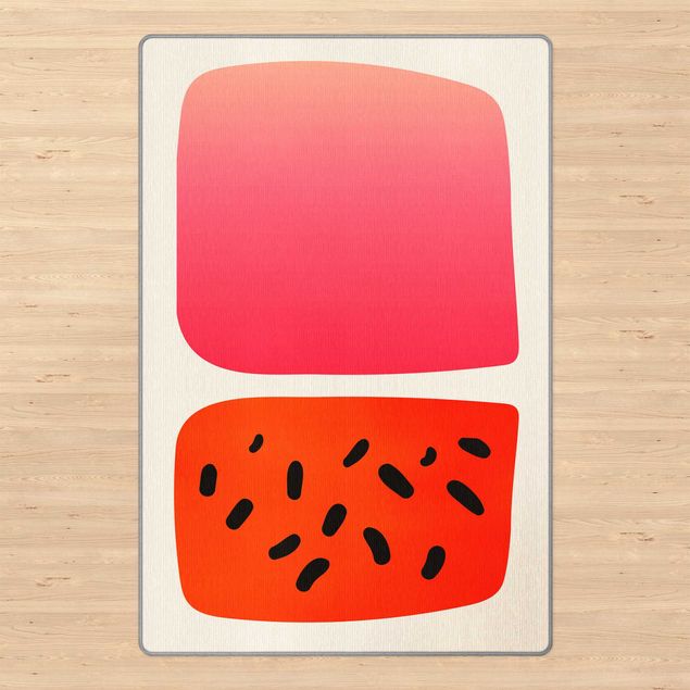 Tappeti bagno grandi Forme astratte - melone e rosa