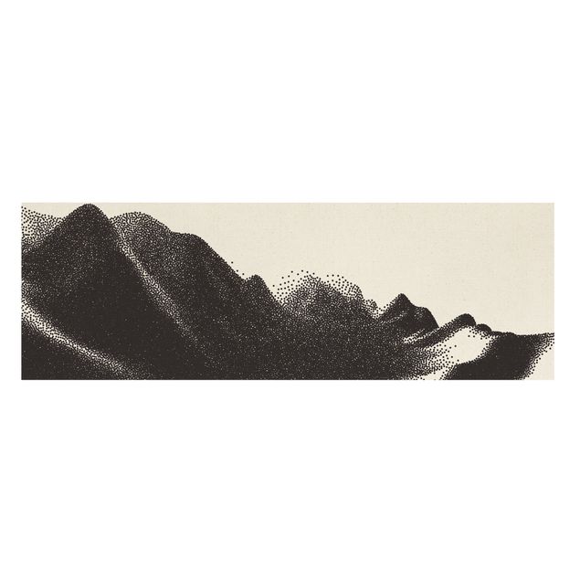 Stampa su tela Paesaggio astratto di puntini Alpi