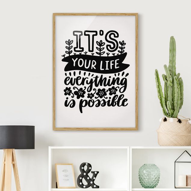 Poster con cornice - Its Your Life - Verticale 4:3