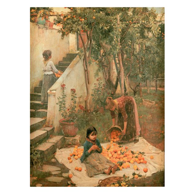Quadri su tela - John William Waterhouse - Raccoglitore di arance