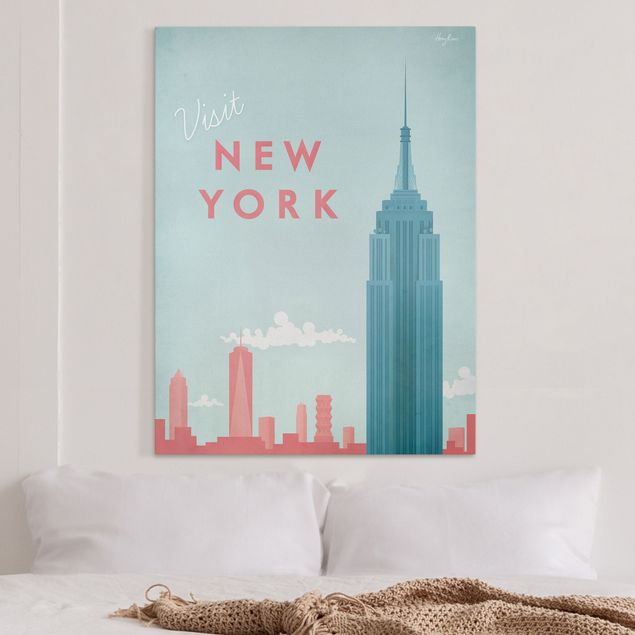 Tela new york Poster di viaggio - New York